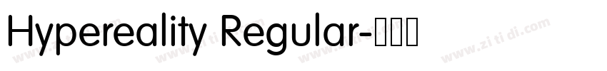 Hypereality Regular字体转换
